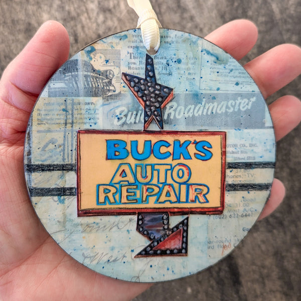 Vintage Sign Ornament/Wall Art, 4"