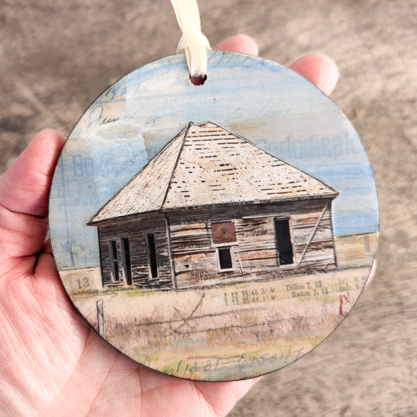 Old House Ornament/Wall Art, 4"