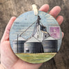 Grain Elevator Ornament/Wall Art, 4"