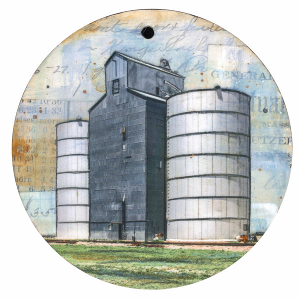 Grain Elevator Ornament/Wall Art, 4"