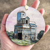 Grain Elevator Ornament/Wall Art, 4"