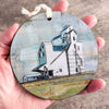 Grain Elevator Ornament/Wall Art, 4"