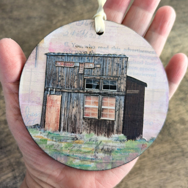 Western Town Ornament/Wall Art, 4"