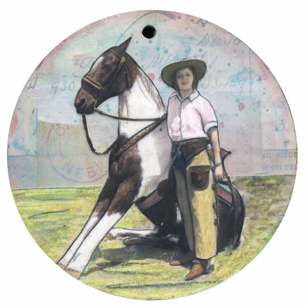 Cowgirl Ornament/Wall Art, 4"