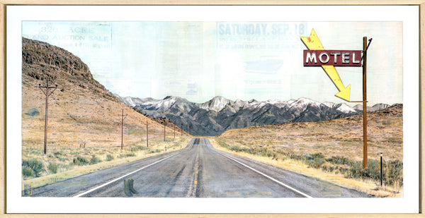 5 Miles and to the Right, 24" x 48" FRAMED