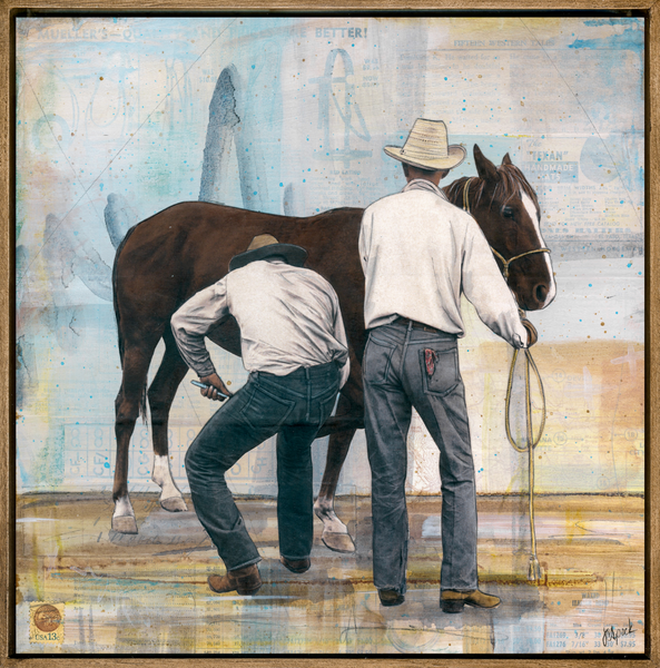 A Trim and a Fit, 12" x 12" Framed