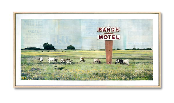 C'mon Down to the Ranch, 24x48" Framed