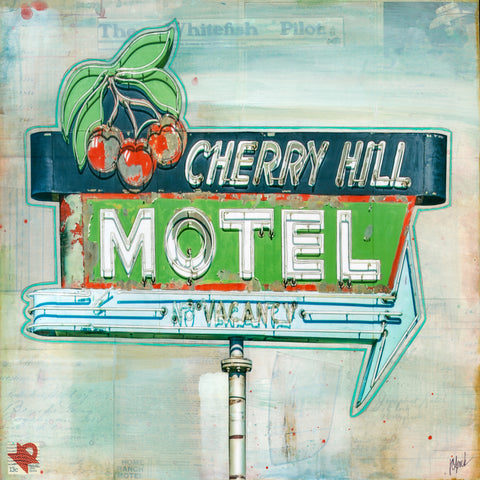 Cherry Hill Motel, 18" x 18"