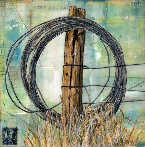 End of the Open Range, 8" x 8"