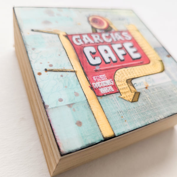 Garcia's Cafe, 4" x 4"