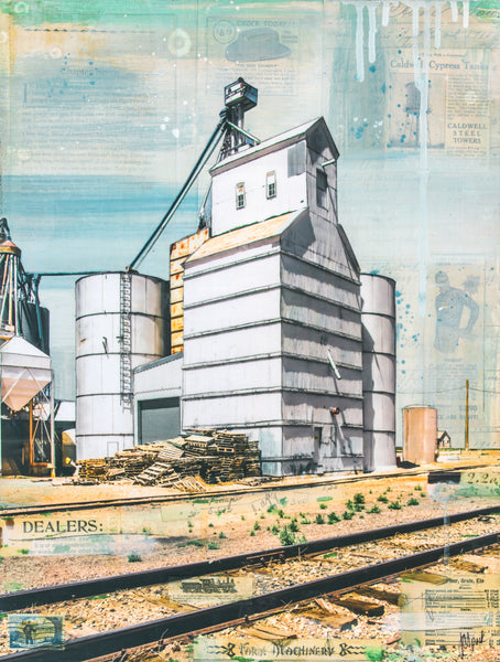 Grain & Tracks, 18" x 14"