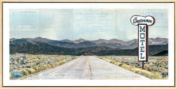 Hang up your Boots at the Westerner, 12" x 24" Framed