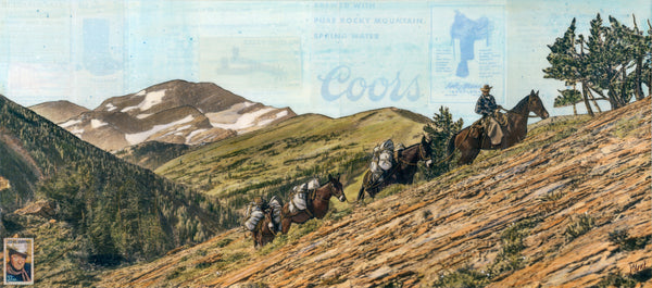 Lone Pack Trail, 12" x 24" Framed