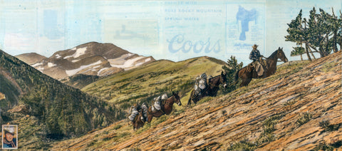 Lone Pack Trail, 12" x 24" Framed