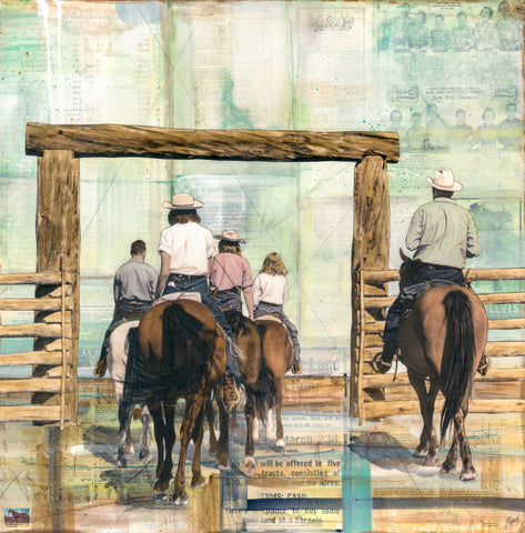 Miles to Put Behind Us, 30" x 30" Framed