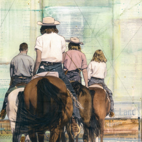 Miles to Put Behind Us, 30" x 30" Framed