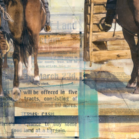 Miles to Put Behind Us, 30" x 30" Framed