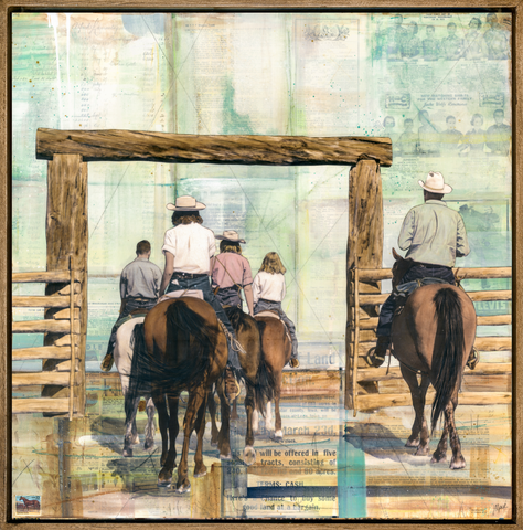Miles to Put Behind Us, 30" x 30" Framed