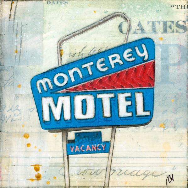 Monterey Motel, 4" x 4"