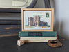 Shell of a Church Postcard, 4" x 6" framed to 5x7