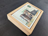 Shell of a Church Postcard, 4" x 6" framed to 5x7