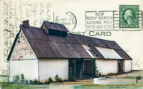 Mine Outbuilding Postcard, 4" x 6" framed to 5x7 - JC Spock