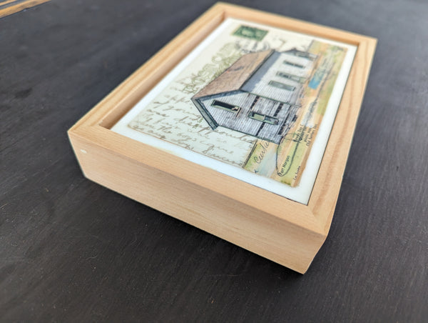 Vacant House Postcard, 4" x 6" framed to 5x7