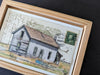 Vacant House Postcard, 4" x 6" framed to 5x7