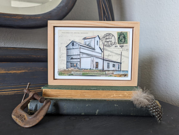 Grain Postcard #39, 4" x 6" framed to 5x7