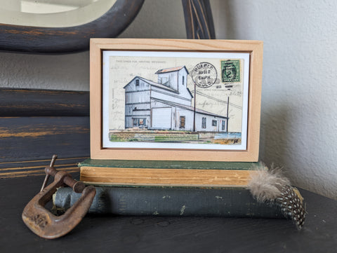 Grain Postcard #39, 4" x 6" framed to 5x7