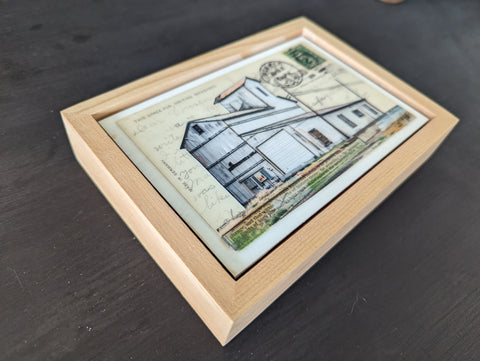 Grain Postcard #39, 4" x 6" framed to 5x7