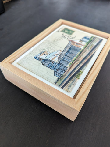 Rusted Grain Postcard, 4" x 6" framed to 5x7