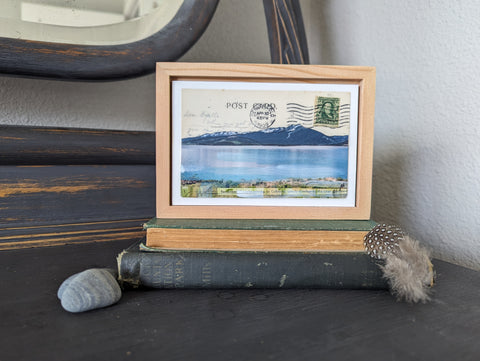 Mountain Lake Postcard, 4" x 6" framed to 5x7
