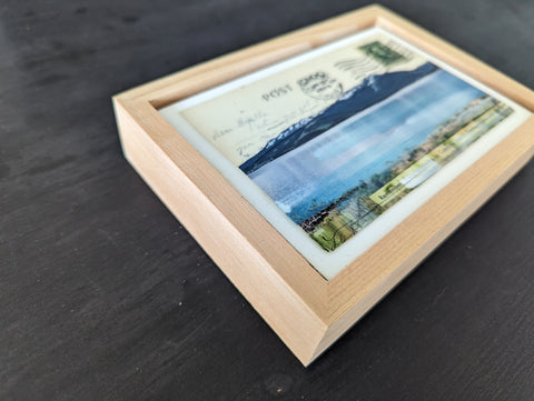 Mountain Lake Postcard, 4" x 6" framed to 5x7