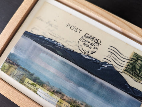 Mountain Lake Postcard, 4" x 6" framed to 5x7