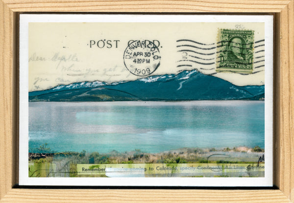 Mountain Lake Postcard, 4" x 6" framed to 5x7