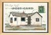 Boarded up Postcard, 4" x 6" framed to 5x7