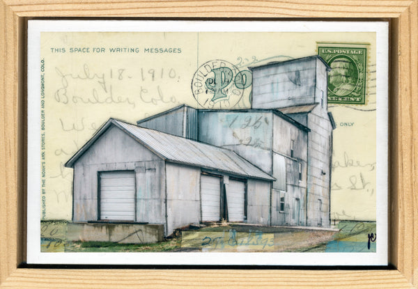 Grain Postcard #38, 4" x 6" framed to 5x7