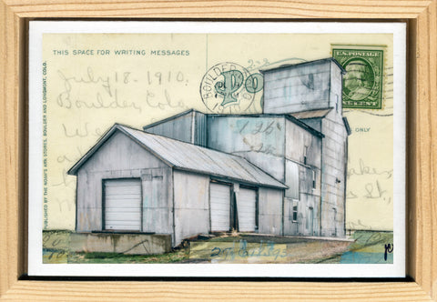 Grain Postcard #38, 4" x 6" framed to 5x7