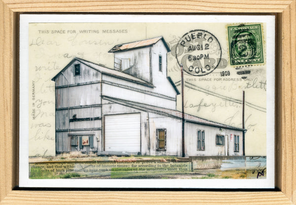 Grain Postcard #39, 4" x 6" framed to 5x7