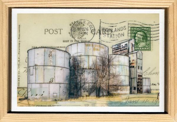Bins Plus Postcard, 4" x 6" framed to 5x7