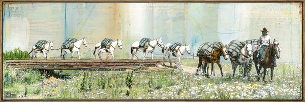 Pack Mentality, 12" x 36" Framed