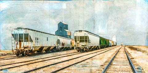 Parked on the Tracks, 18" x 36"
