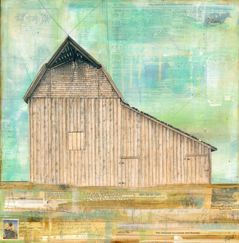 Pioneer Barn, 18" x 18"