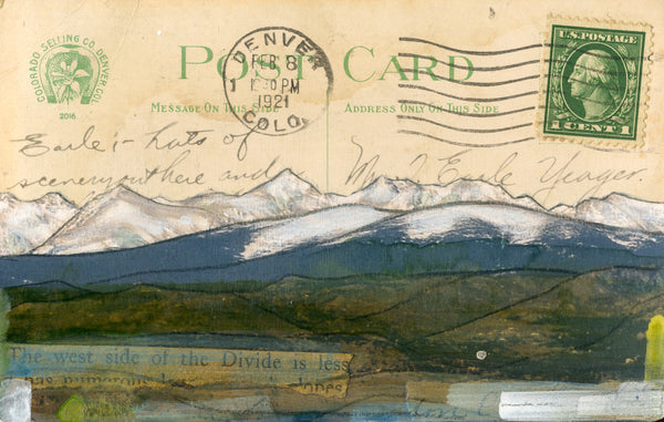 Postcard Peaks #6, 4" x 6" framed to 5x7
