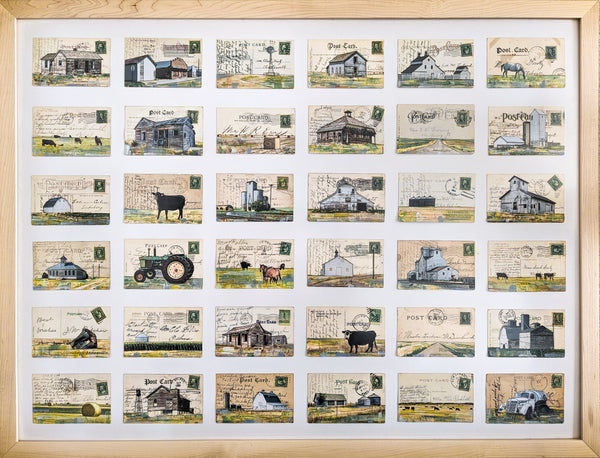 Postcards from the Plains, 32" x 42" Framed