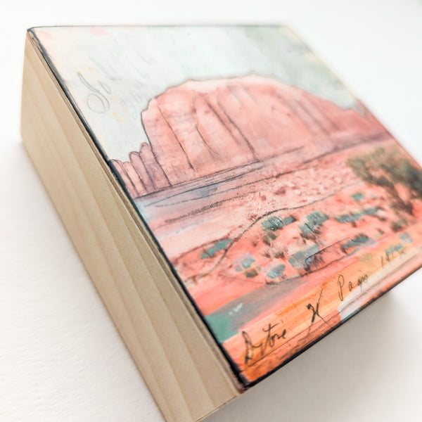 Red Monument, 4" x 4"