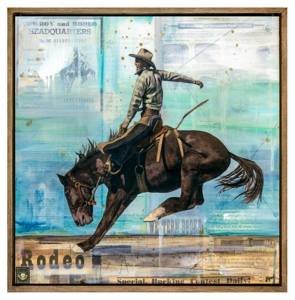 Ride it Out, 18" x 18" Framed