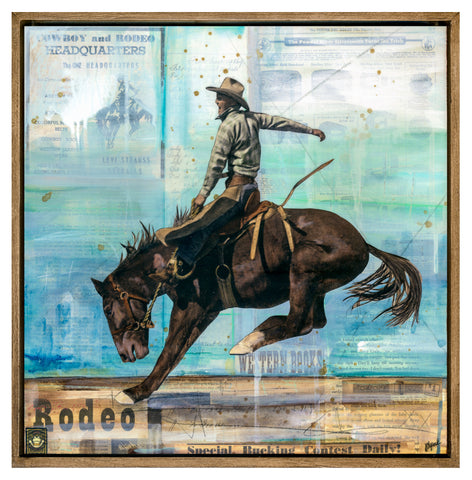 Ride it Out, 18" x 18" Framed