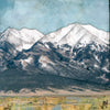 Rising Slope, 4" x 4" framed to 5x5